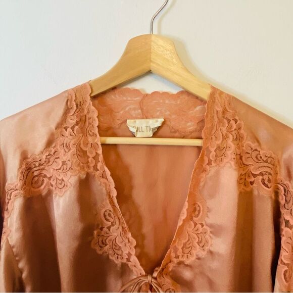 Vintage Bill Tice kimono style top.  Apricot. Size Medium.  Absolutely GORGEOUS. - Picture 3 of 7